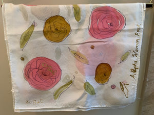 hand painted silk scarf