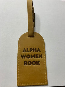 Alpha Women Rock Luggage Tag